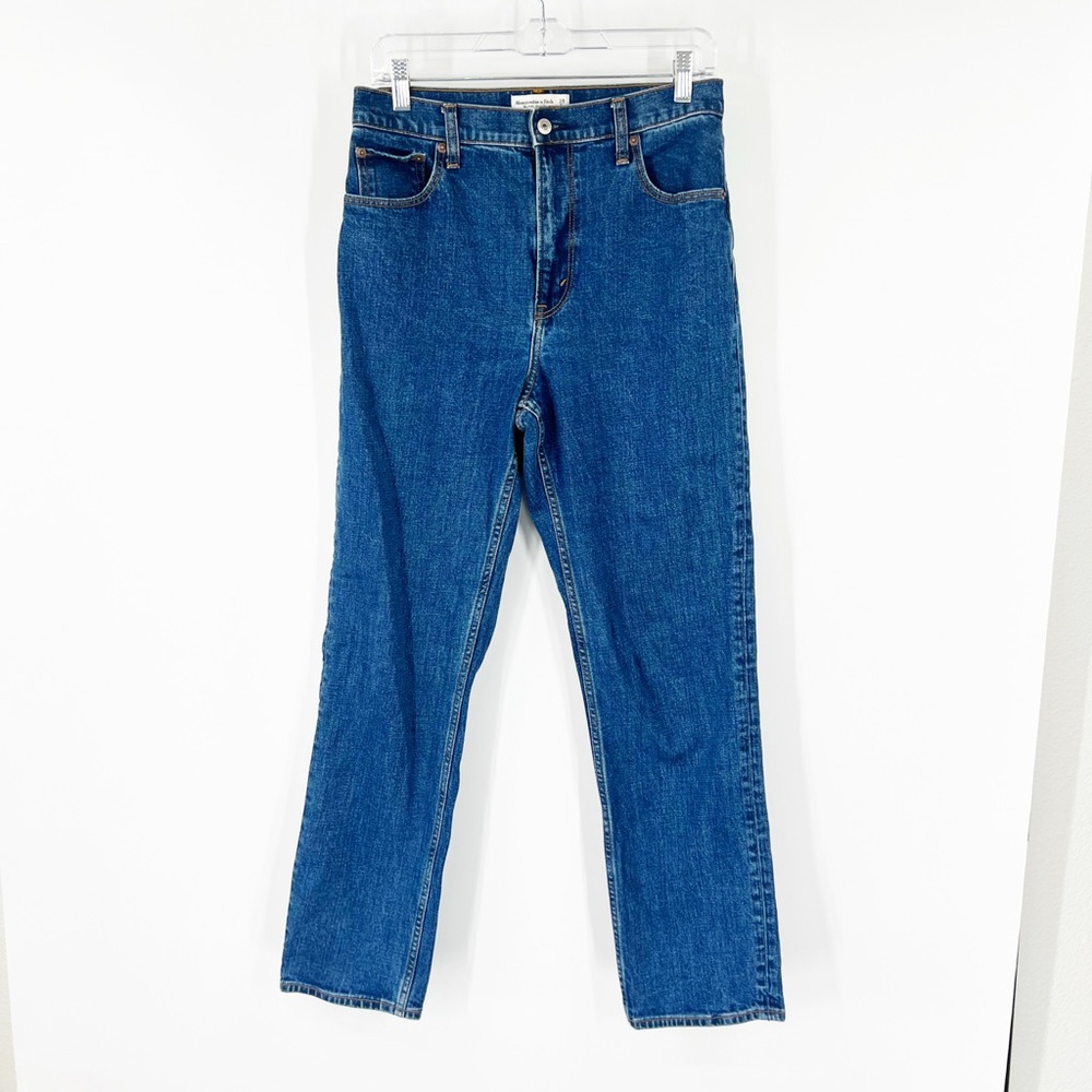 Abercrombie & Fitch Curve Love Ankle Straight Jeans Ultra High Rise EXTRA LONG